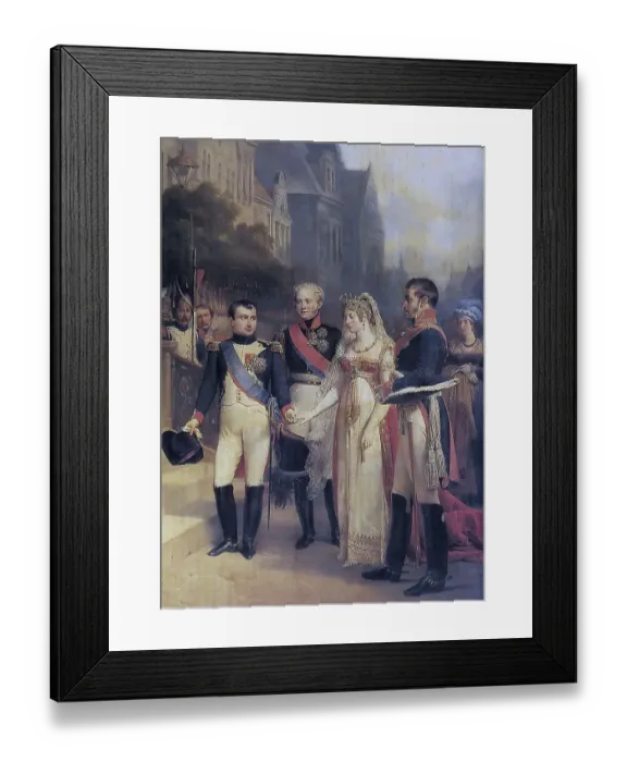 Framed Print : Reception at the Peace of Tilsit 1807 Napoleon
