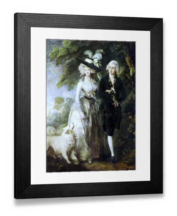 Framed Print : Morning Walk, a painting by Thomas Gainsborough