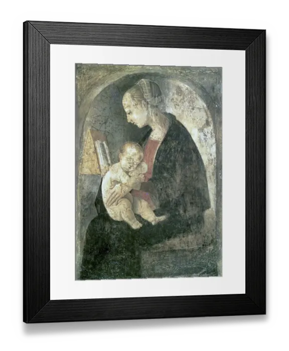 Framed Print : Madonna and Child with Book, painting by Giovanni Santi