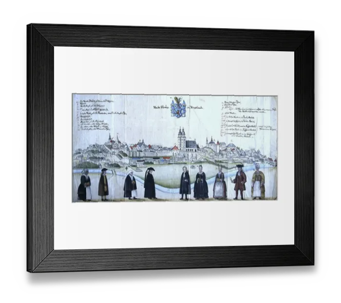 Framed Print : The traditional traditional costume in Plauen in the 18th century Framed Print : The traditional traditional costume in Plauen in the 18th century