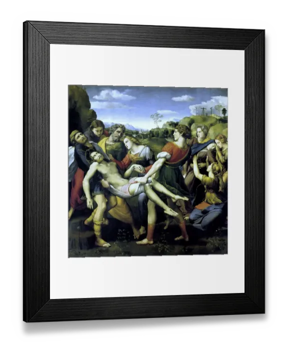 Framed Print : The Entombment of Christ is an altarpiece by the Italian Renaissance artist Raphael from 1507 Framed Print : The Entombment of Christ is an altarpiece by the Italian Renaissance artist Raphael from 1507