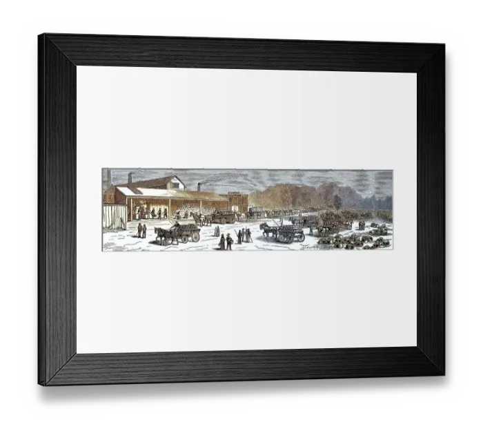 Framed Print : Thurber & Co canning factory in Moorestown