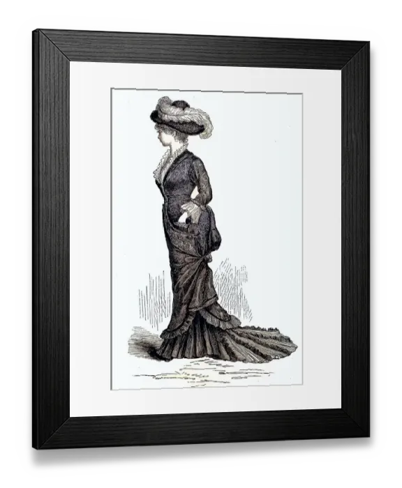 Framed Print : Woman, saleswoman in a shop according to her line of business