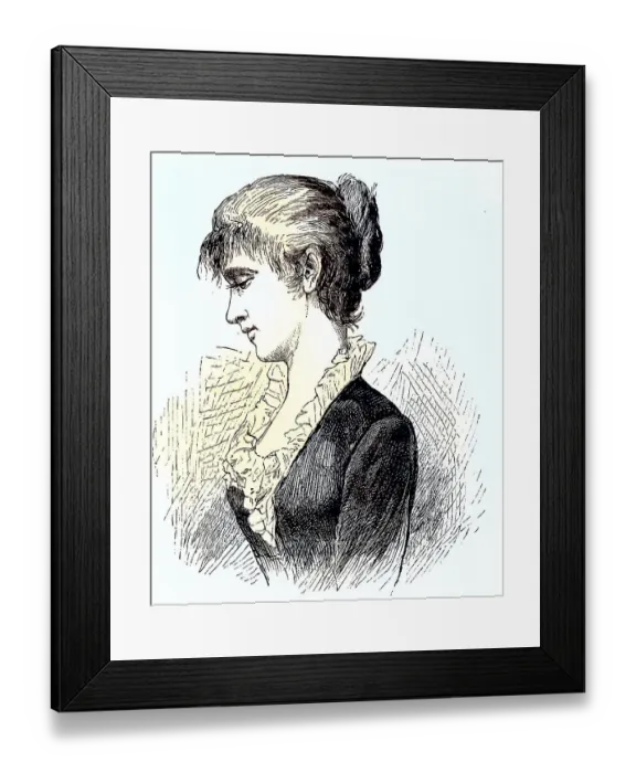 Framed Print : Woman, saleswoman in a shop according to her line of business