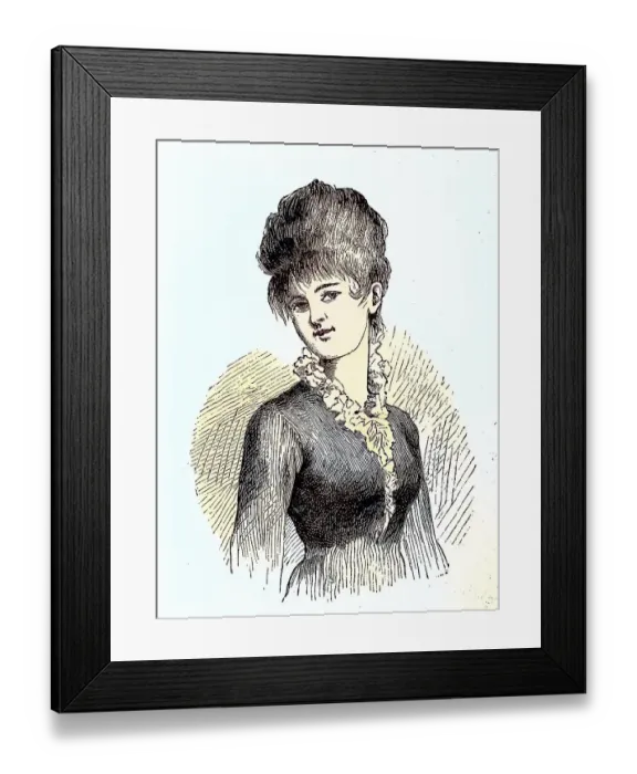Framed Print : Woman, saleswoman in a shop according to her line of business