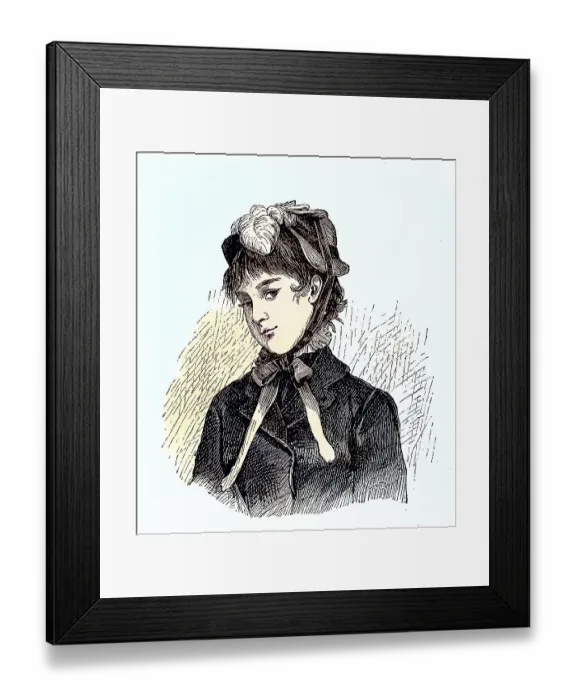 Framed Print : Woman, saleswoman in a shop according to her line of business