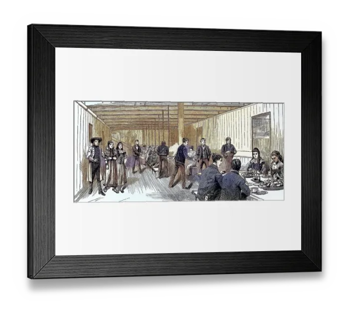 Framed Print : Scene on an English emigrant ship Framed Print : Scene on an English emigrant ship