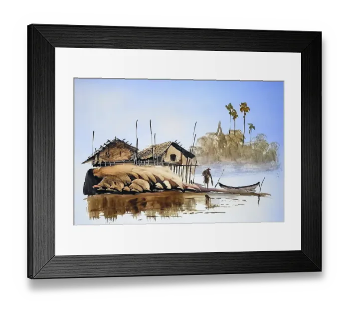 Framed Print : Fisherman returning with his catch