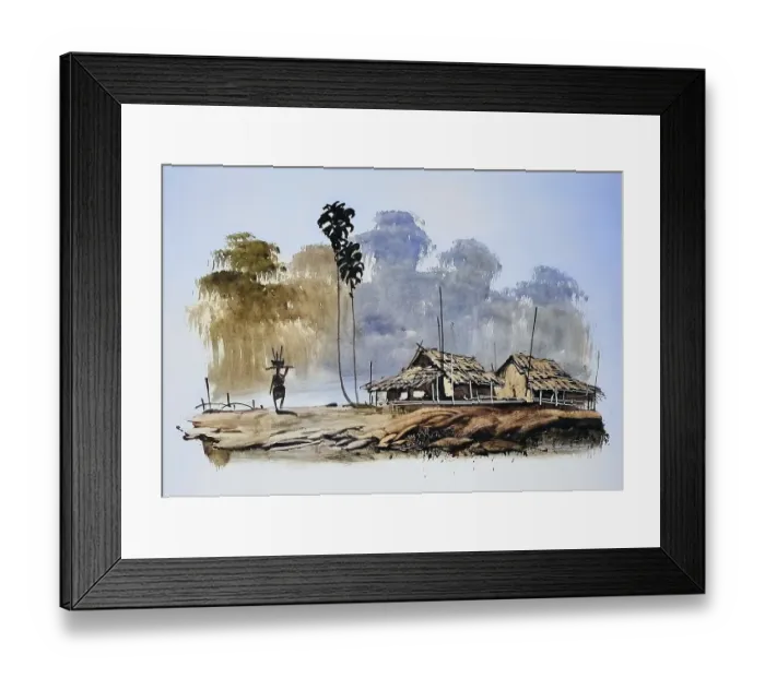 Framed Print : Fisherman returns with his catch