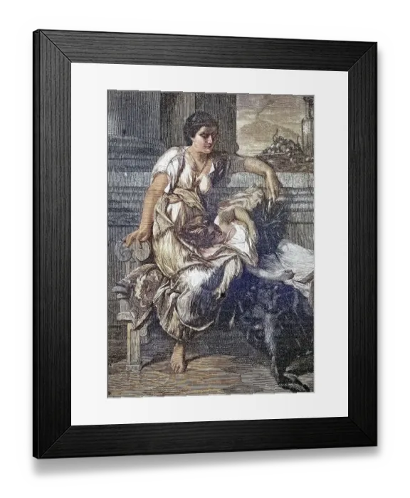 Framed Print : Decadent Women's Life in Ancient Pompeii