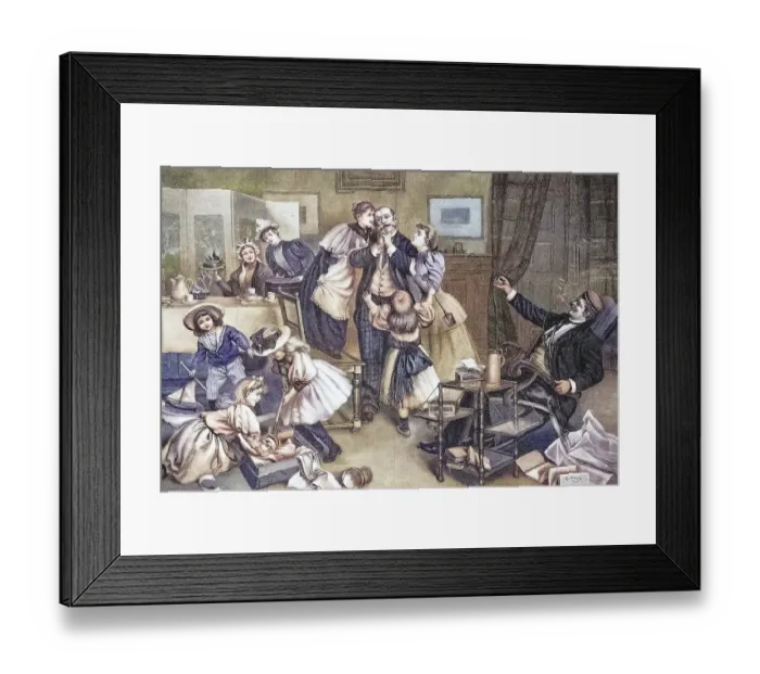 Framed Print : Off to the seaside resort, the family packing to leave for a summer holiday at a seaside resort