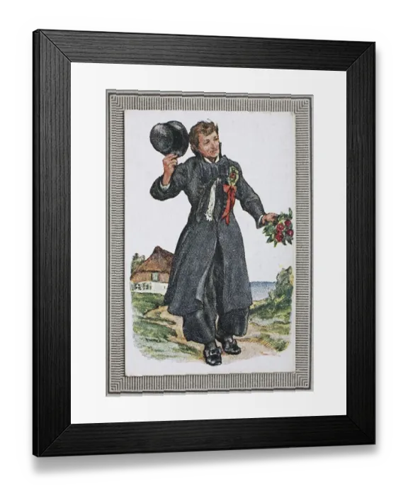 Framed Print : Traditional Costumes in Germany in the 19th century Framed Print : Traditional Costumes in Germany in the 19th century