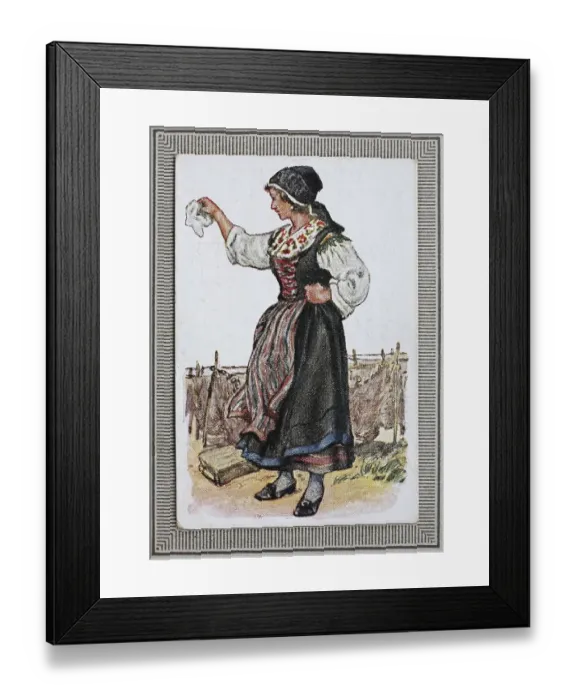Framed Print : Traditional Costumes in Germany in the 19th century Framed Print : Traditional Costumes in Germany in the 19th century