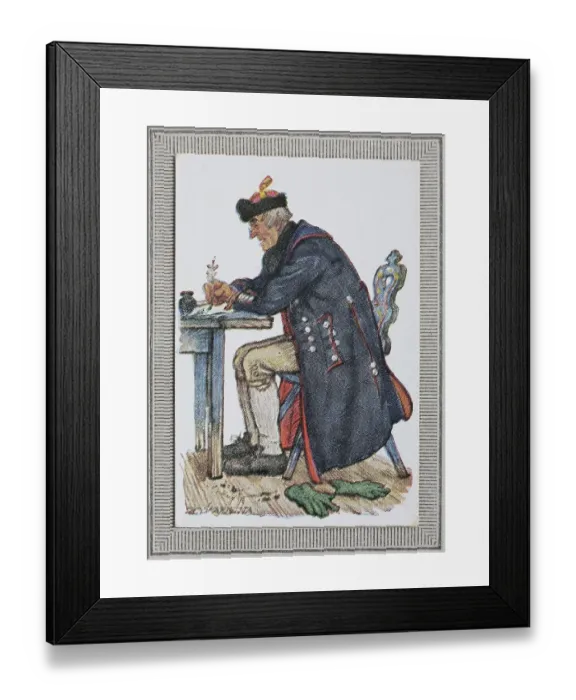 Framed Print : Traditional Costumes in 19th century Germany