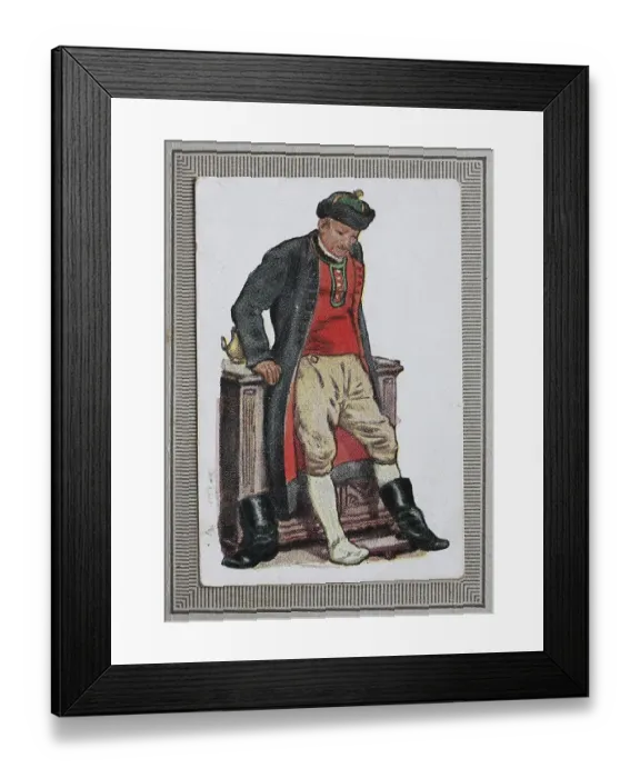Framed Print : Traditional Costumes in Germany in the 19th century