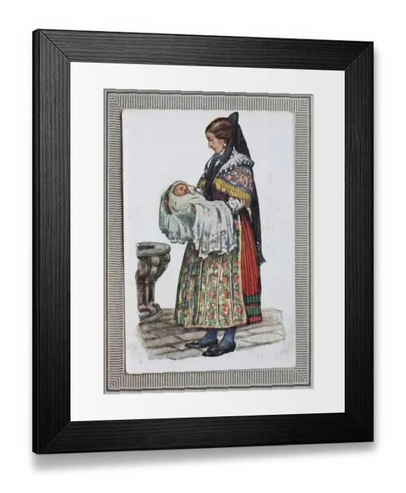 Framed Print : Traditional Costumes in Germany in the 19th century Framed Print : Traditional Costumes in Germany in the 19th century