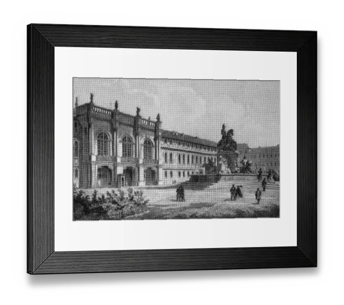 Framed Print : Historical view, New Palace in Bayreuth
