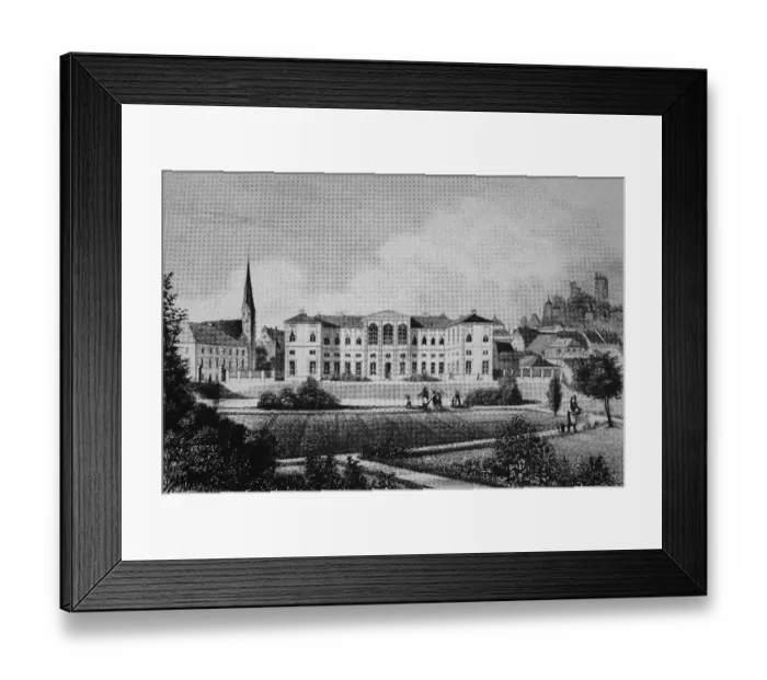 Framed Print : Historic view, New Castle in Pappenheim
