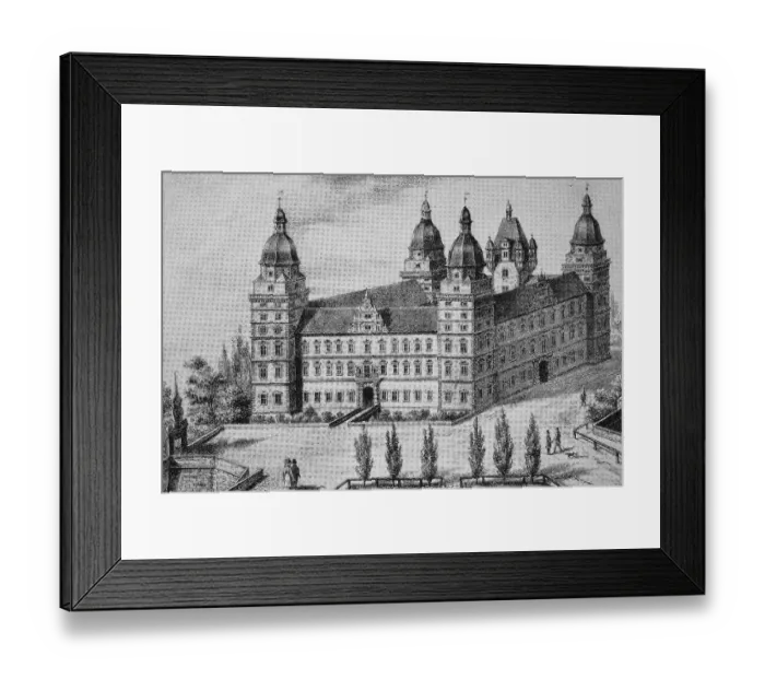 Framed Print : Historical view of Aschaffenburg Castle Framed Print : Historical view of Aschaffenburg Castle
