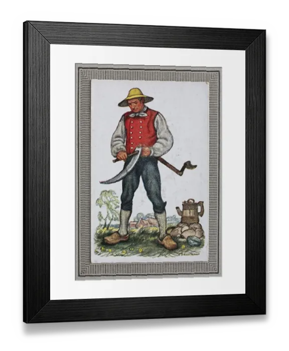 Framed Print : Traditional costumes in Germany in the 19th century Framed Print : Traditional costumes in Germany in the 19th century