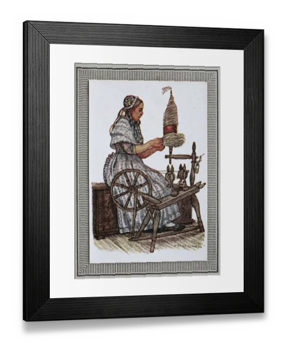 Framed Print : Traditional costumes in Germany in the 19th century Framed Print : Traditional costumes in Germany in the 19th century