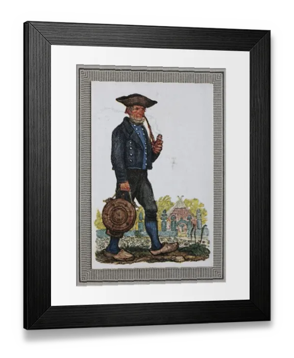 Framed Print : Traditional costumes in Germany in the 19th century Framed Print : Traditional costumes in Germany in the 19th century