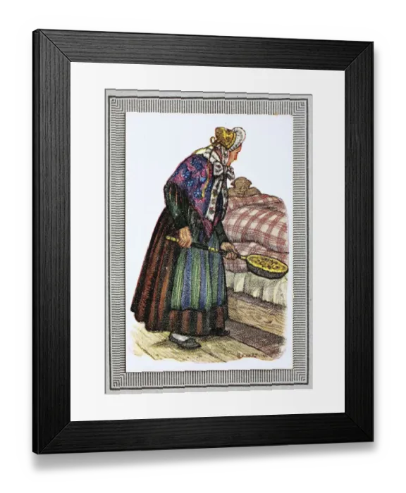 Framed Print : Traditional costumes in Germany in the 19th century Framed Print : Traditional costumes in Germany in the 19th century