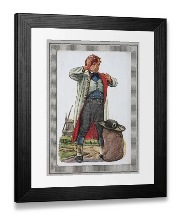 Framed Print : Traditional Costumes in Germany in the 19th century