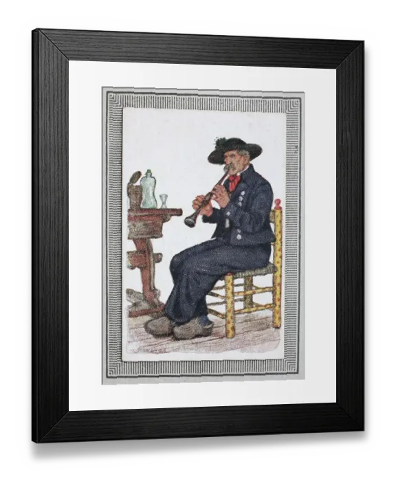Framed Print : Traditional costumes in Germany in the 19th century Framed Print : Traditional costumes in Germany in the 19th century
