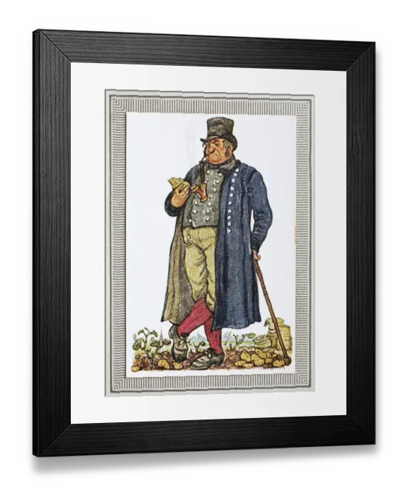 Framed Print : Traditional costumes in Germany in the 19th century Framed Print : Traditional costumes in Germany in the 19th century