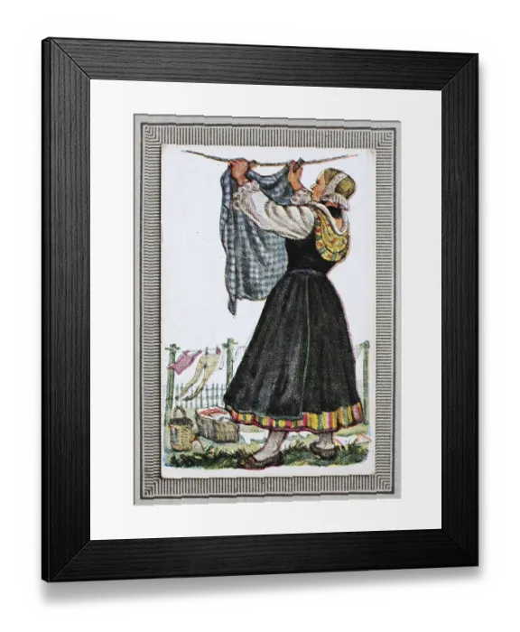 Framed Print : Traditional costumes in Germany in the 19th century Framed Print : Traditional costumes in Germany in the 19th century