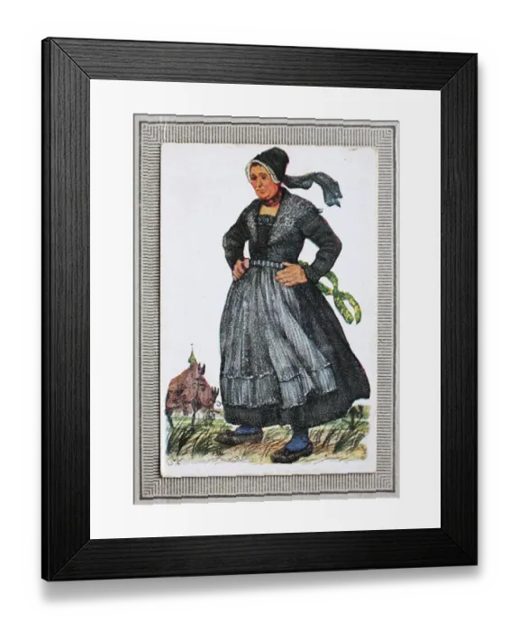 Framed Print : Traditional costumes in Germany in the 19th century Framed Print : Traditional costumes in Germany in the 19th century
