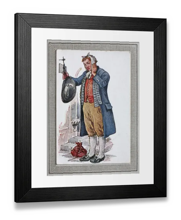 Framed Print : Traditional costumes in Germany in the 19th century