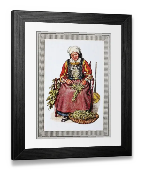 Framed Print : Traditional costumes in Germany in the 19th century