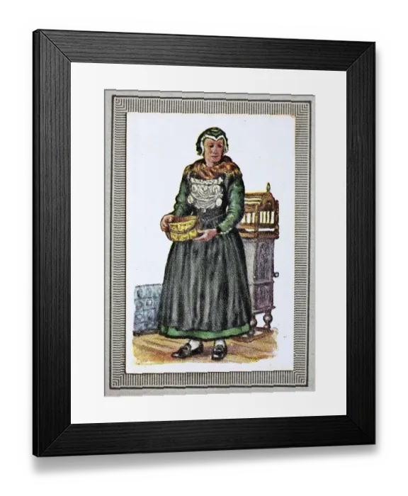 Framed Print : Traditional costumes in Germany in the 19th century Framed Print : Traditional costumes in Germany in the 19th century