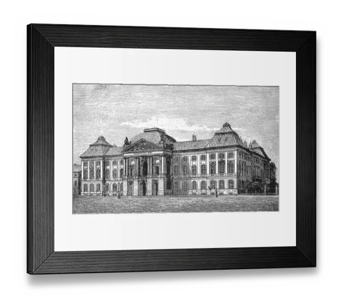 Framed Print : The Japanese Palace in Dresden in 1875 Framed Print : The Japanese Palace in Dresden in 1875