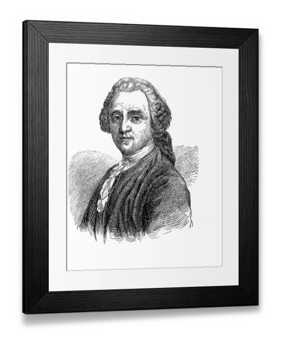 Framed Print : Christian Fuerchtegott Gellert (4 July 1715) (13 December 1769)
