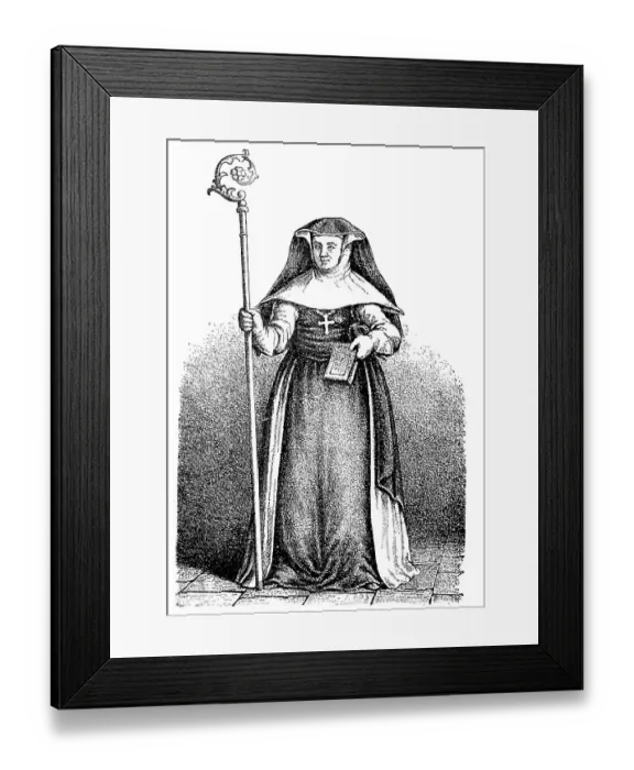 Framed Print : Order Dress of the Abbess of St Framed Print : Order Dress of the Abbess of St