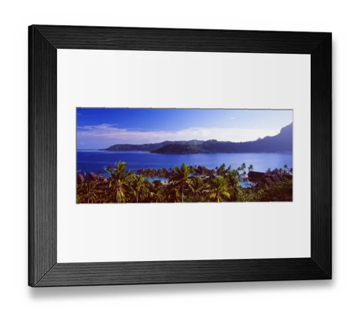 Framed Print : French Polynesia: The Bora Bora Lagoon Resort looks like paradise
