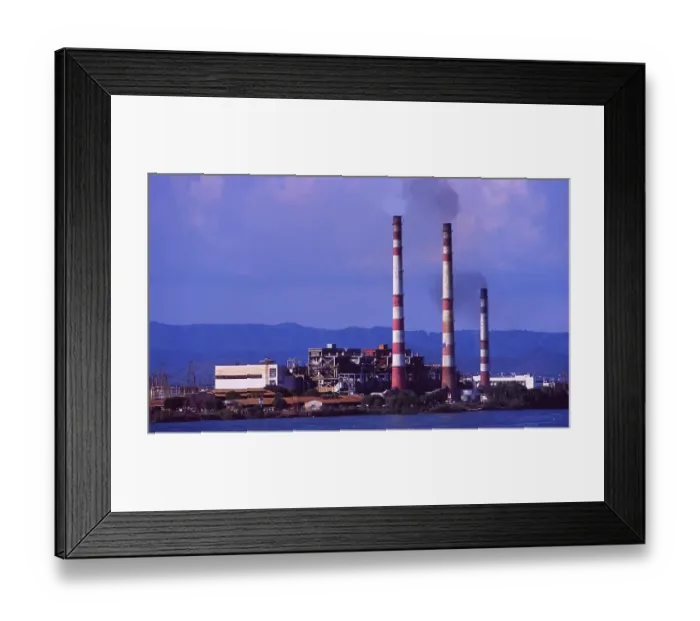 Framed Print : Cuba: Oil refinery in the harbour of Santiago de Cuba