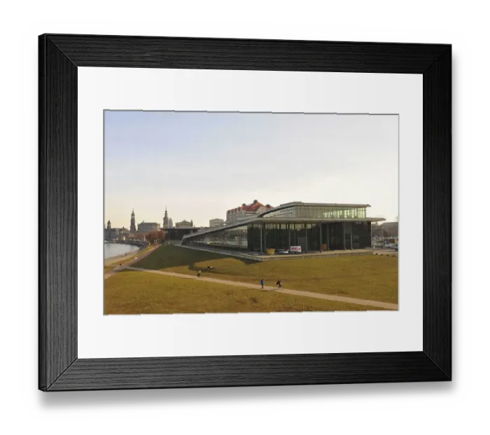 Framed Print : Germany: Dresden's congress centre at the Elbe river Framed Print : Germany: Dresden's congress centre at the Elbe river