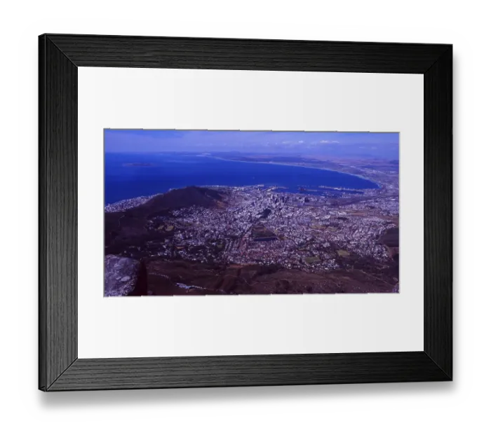 Framed Print : South Africa: Cape Town seen from Table Mountain