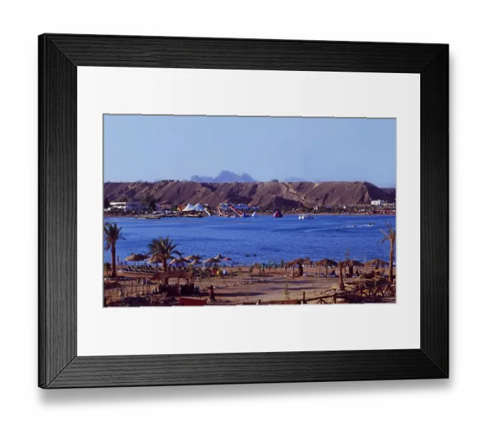 Framed Print : Egypt: Naama Bay in Sharm el Sheikh on Sinai is the most exclusive tourist destination