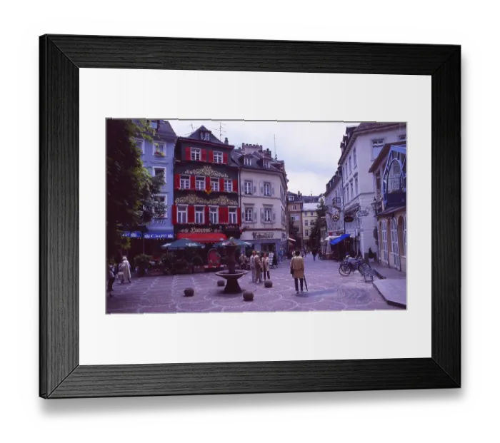 Framed Print : Pedestrian zone in Baden Baden in Germany Framed Print : Pedestrian zone in Baden Baden in Germany