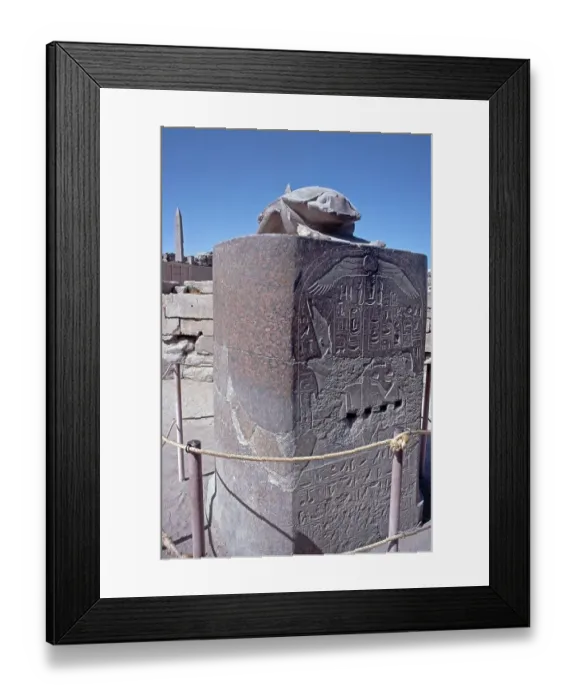 Framed Print : Obelisk, Chepre statue, scarab