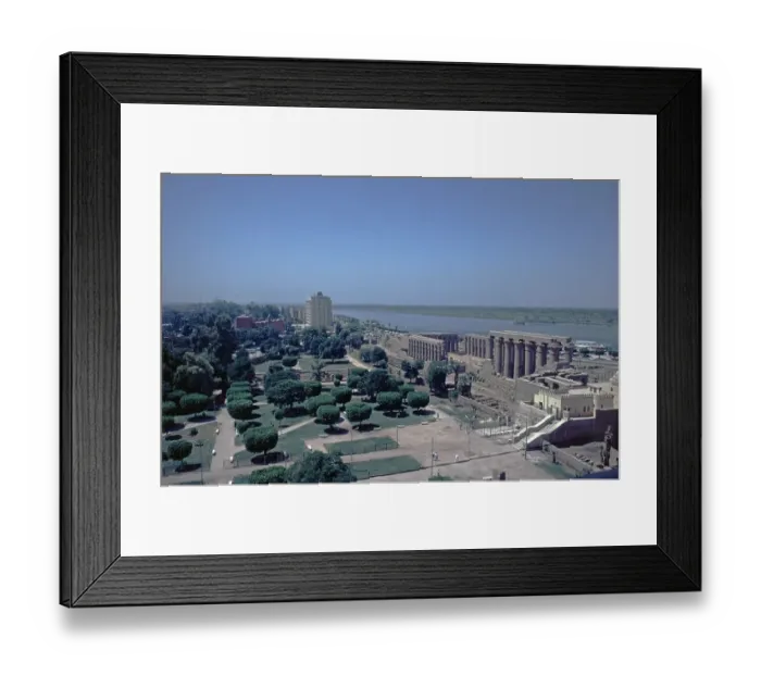 Framed Print : Temple complex, Nile, Luxor, Nile Valley