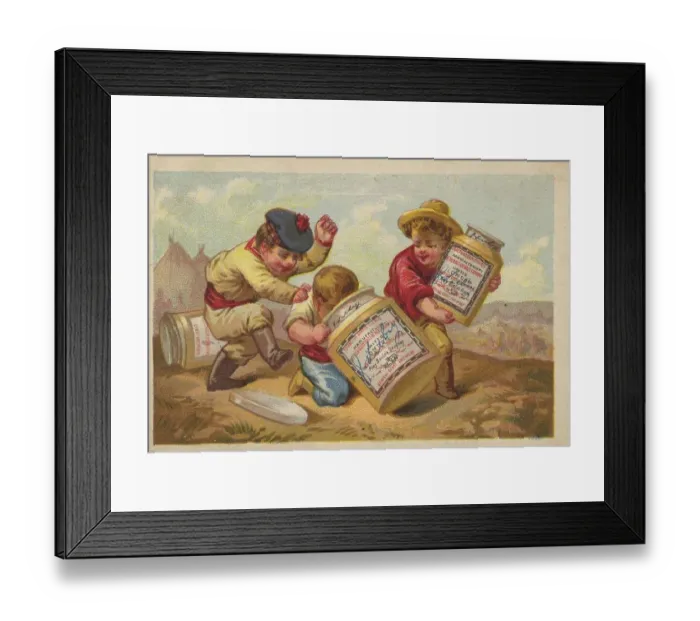 Framed Print : Series Genrebilder 1 (1873 to 1878) (Paris) Three children Framed Print : Series Genrebilder 1 (1873 to 1878) (Paris) Three children