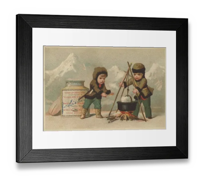 Framed Print : Series Genrebilder 2 (1873 to 1878) (Paris) Children in winter