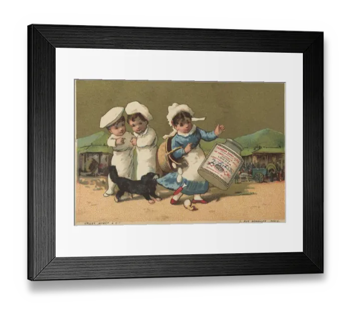 Framed Print : Series Genre Pictures 3 (1873 to 1878) (Paris) Children play with a Liebig glass