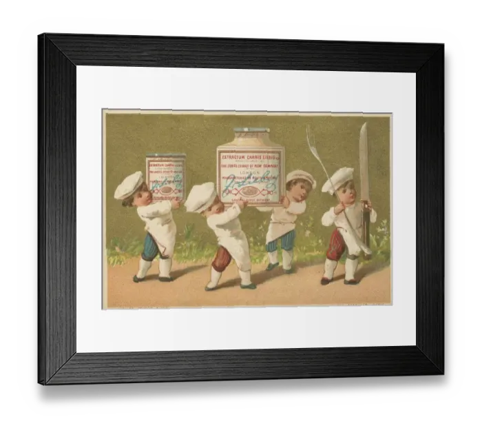 Framed Print : Series Genre Pictures 4 (1873 to 1878) (Paris) Young cooks with a Liebig glass Framed Print : Series Genre Pictures 4 (1873 to 1878) (Paris) Young cooks with a Liebig glass